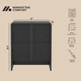 thumbnail image 4 of Novara Contemporary 22" Nightstand in Black (2-Drawer), 4 of 9