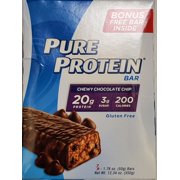 Pure Protein Chewy Chocolate Chip Protein Bars, 7 bars