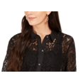 thumbnail image 2 of Charter Club Women's Lace Button Up Shirt Black Size Petite L, 2 of 3