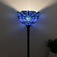 thumbnail image 2 of Enjoy Decor Lamps Torch 66-Inch 1-Light Traditional Baroque Style Blue Stained Glass Bowl Lamp, 2 of 6