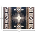 thumbnail image 5 of Emma + Oliver 8x10 Black Olefin Accent Rug with Complementary Southwestern Pattern in Beige, Black and Brown and Jute Backing, 5 of 7