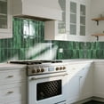 thumbnail image 6 of 10Pcs Peel and Stick Backsplash Tile,11.4'' x 9'' Subway Tile,Self-Adhesive Wall Tiles for Kitche,Bathroom,RV,Thicker Design in Green, 6 of 8