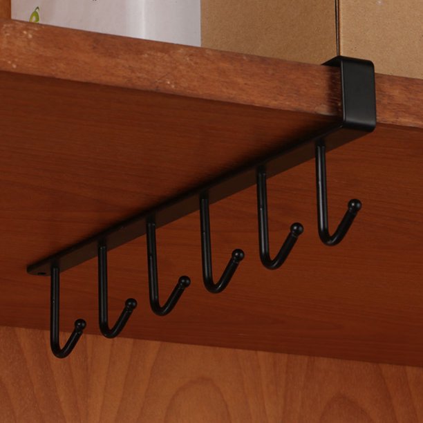 Hooks Kitchen Cup Holder Firm Hang Under Shelf Storage Rack Organiser