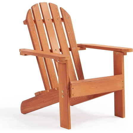 Wooden Kid's Adirondack Chair for Indoor and Outdoor, Natural Cedar Patio Lounge Chiar for -