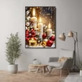 thumbnail image 4 of Christmas Diamond Painting Kits for Adults, Christmas Candles Diamond Art for Beginners, 5D Round Full Drill Winter Diamond Painting Gem Art Kits for Home Wall Decor 12x16inch, 4 of 5
