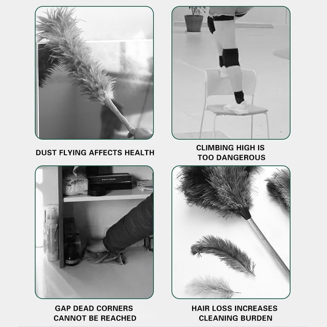 Household Cleaning Tools 2.85M Feather Dust Collector, Electrostatic Dust Collector, Household Spring Dust Collector, Telescopic Zen Style Dust Collector Dusters for Cleaning