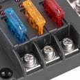 thumbnail image 1 of Portafusibles Para Automóvil, Con Bloque De Fusibles Con Luz Indicadora LED, Autobuses Para Automóviles Modificados Con Aislamiento Retardante De Llama De 30 A Para Automóviles, 1 of 7