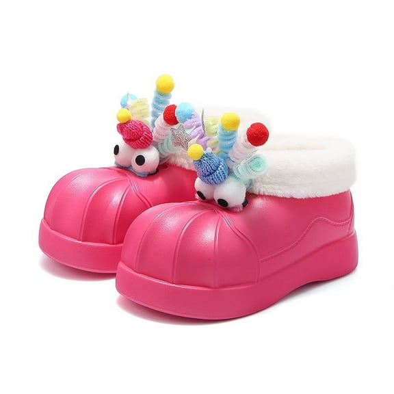 Winter New Warm Plush Cotton Boots, DIY Accessories with Medium Thick Bottom Cute Warm New Snow Cotton Boots