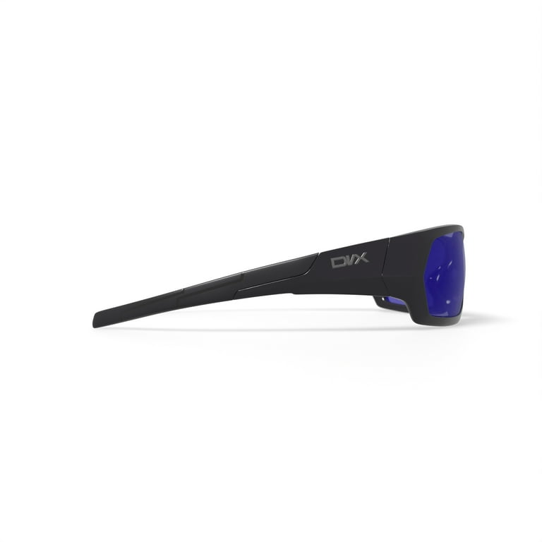 DVX Next Sport Prescription Sunglasses, Blue Mirror Lenses/Gloss