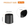 thumbnail image 2 of Uxcell 36Pcs Tapones Redondos para Patas de Silla de 0.5 pulgadas, Cubiertas para Patas de Silla para Pisos de Madera, para Pisos de Muebles, Color Negro, 2 of 6