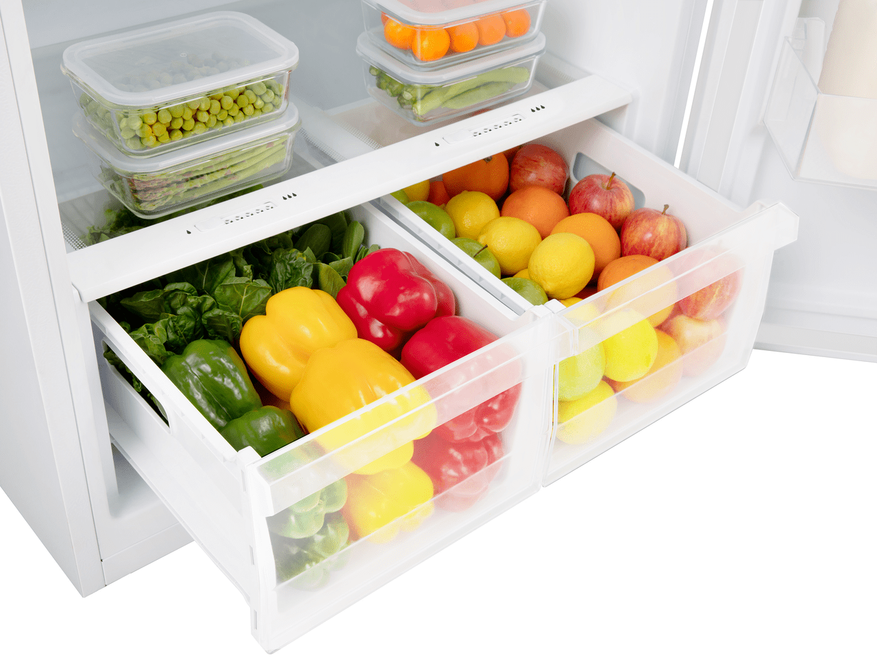 Mora 18 Cu. ft. Top Mount Refrigerator, Standard Door Style, New - White, LED Lighting, MRT180N6AWD