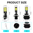 thumbnail image 3 of 2 bombillas antiniebla H3 H27 881 880 3030 24SMD 2400LM 3000K 6000K 8000K blancas para coche, luz de marcha, luces LED para coche, 12 V, 24 V, 3 of 4