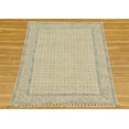 thumbnail image 4 of Casavani Handmade Brown Cotton Dhurrie Square Kitchen & Study Room Carpets Outdoor Kilim 4x4 feet, 4 of 5