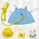 thumbnail image 3 of Conjunto De Vestido Para Mascotas Chaleco De Conejo Ropa De Disfraz Traje De Moda Diaria-Azul_S Sunnimix Arnés para vestido de conejo, 3 of 7