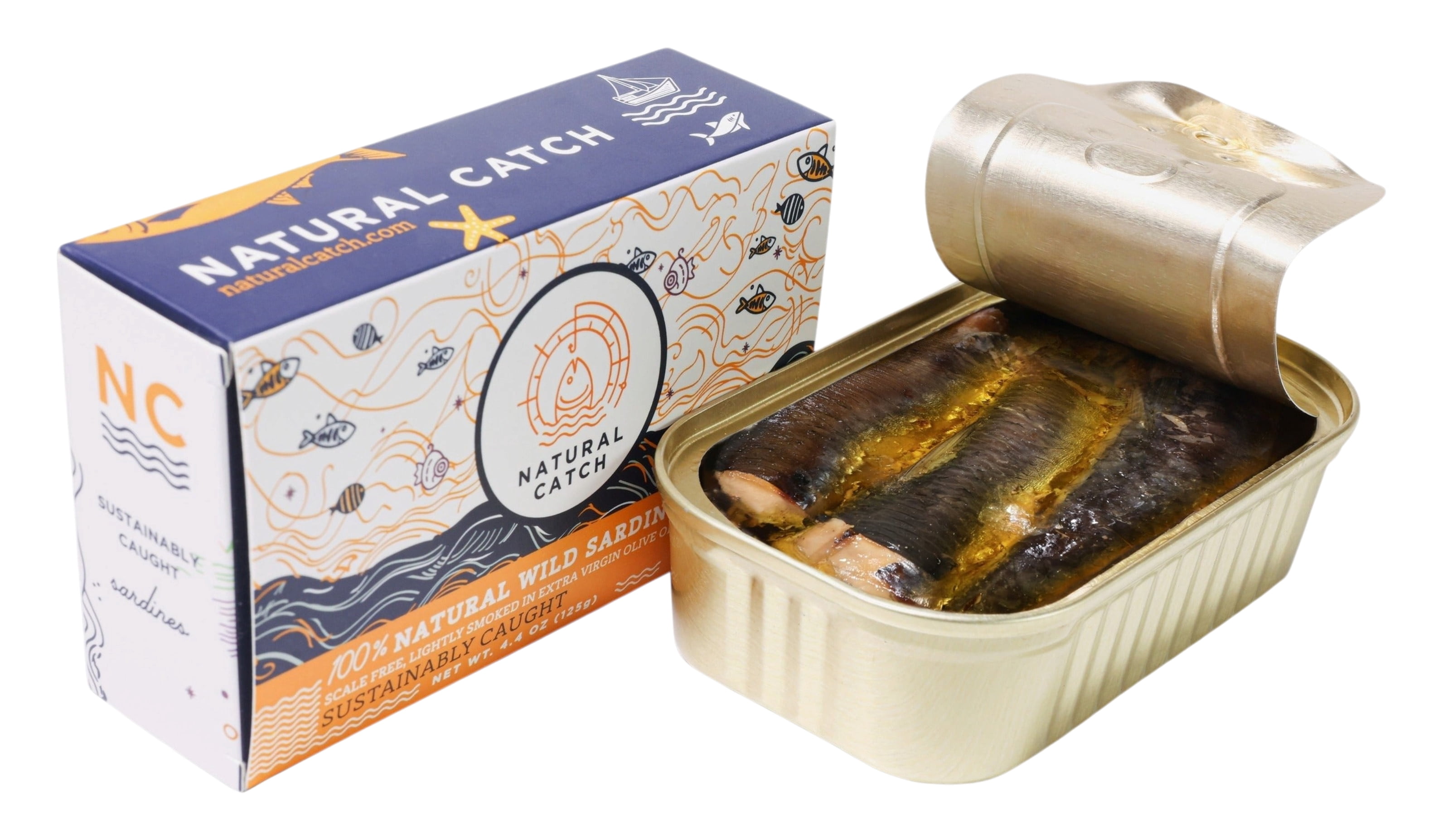 Natural Catch Wild Sardines in Organic Extra Virgin Olive Oil 4.4 oz