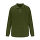 thumbnail image 3 of pstuiky camisa de manga larga para hombre, Camisa de manga larga con cuello alto y cremallera para hombre Tops de talla grande para hombre xxl, 3 of 5