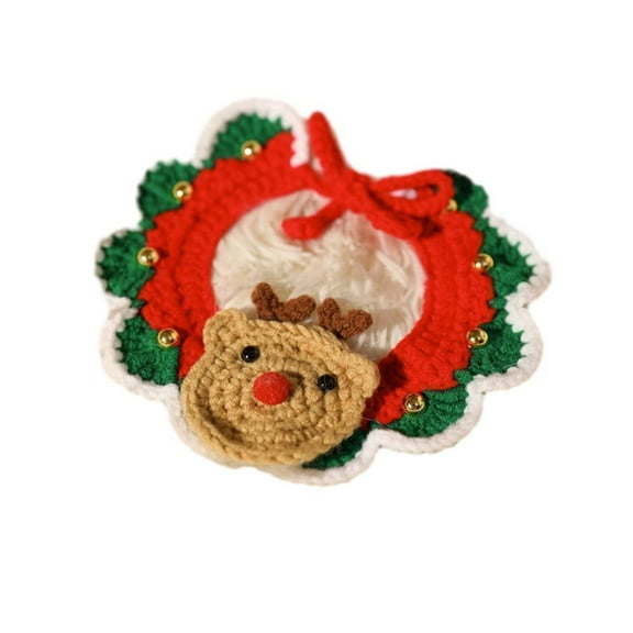 KYAIGUO Christmas Cat Collar Cute Pattern with Small Bells Girl Boy Kitten Safety Collar Cat Holiday Collar with Bells and Christmas Elements