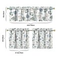 thumbnail image 6 of Rod Pocket Kitchen Curtain Set 3-Piece, 27.5x36 Inch Valance & Tier Drapes, Polyester Pongee Cafe Curtains for Living Room, Bathroom, Farmhouse Rustic Country Window Treatments., 6 of 6