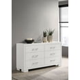 thumbnail image 2 of Jessica 6-drawer Dresser Snow White, 2 of 12