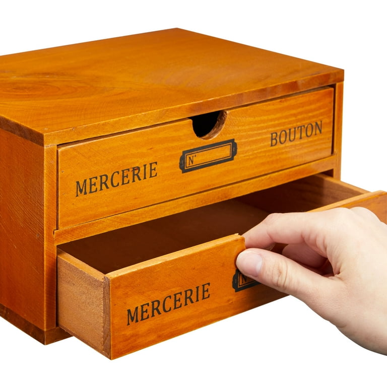 Wood Apothecary Medicine Cabinet 16 Drawers Organizer Rustic Storage  Drawers Box