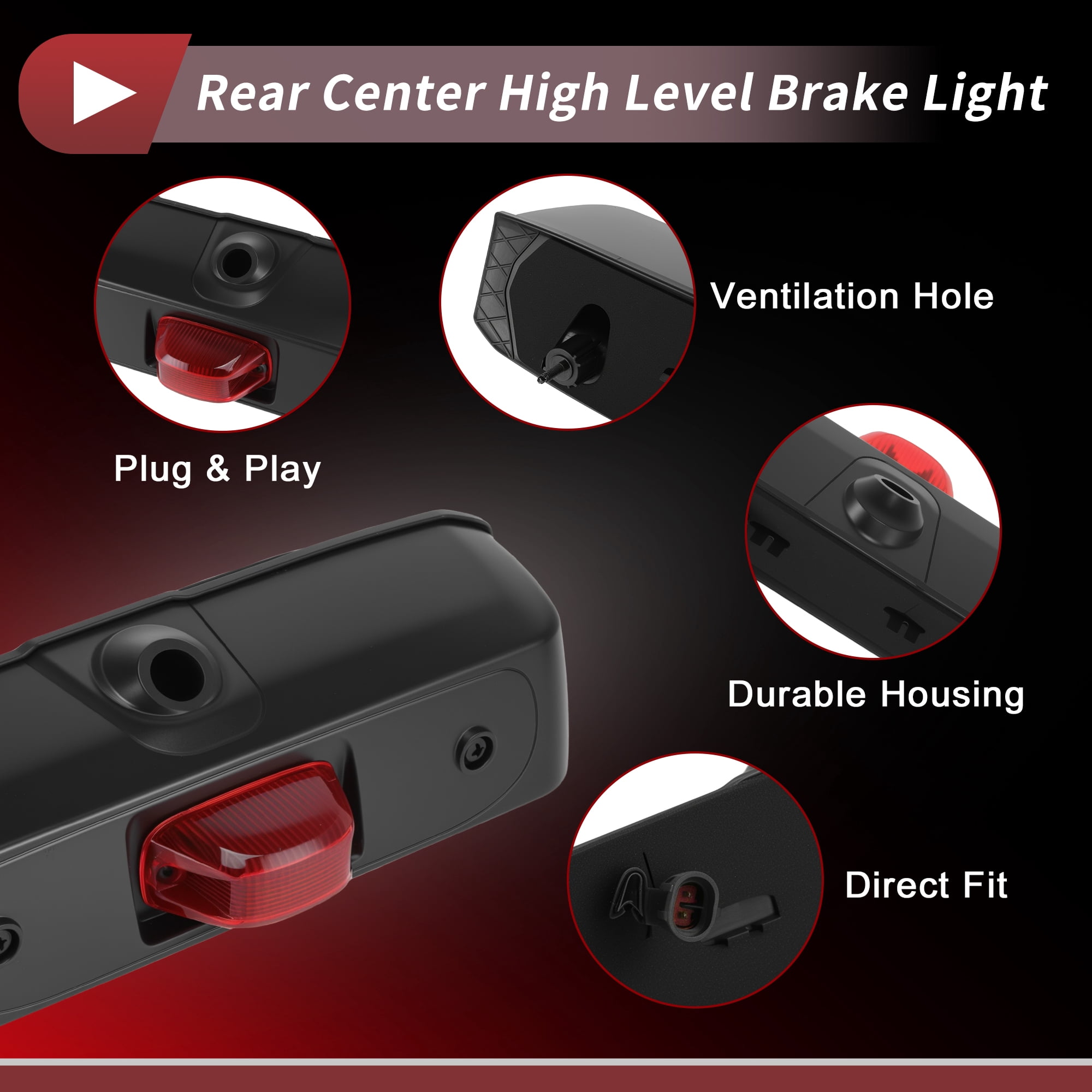 Unique Bargains LED Third Brake Light for Ram ProMaster 1500 2500 3500 2014-2022