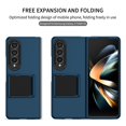 thumbnail image 2 of SaniMore for Samsung Galaxy Z Fold 4 7.6 inch Slim Case, Military Grade Shockproof Hard PC Cover Built-in Invisible Folding Bracket Kickstand Thickened Lens Frame for Samsung Z Fold 4, Blue, 2 of 11