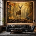thumbnail image 6 of Buck Deer Prominent with Pointed Antlers Stands Slightly, Mystical Fantasy for Space Lovers, Galaxy Room Decor, Mother'S Day Gift, Tapestry Wall Hanging for Bedroom and Dorm, 6 of 7