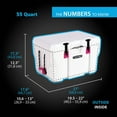 Lifetime 55 Quart High Performance Polyethylene Cooler, White/Pink