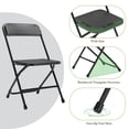 thumbnail image 6 of CEZ Black Folding Chair Set of 10, Indoor Outdoor Plastic Folding Chair for Party Home Events Office Wedding, 6 of 9