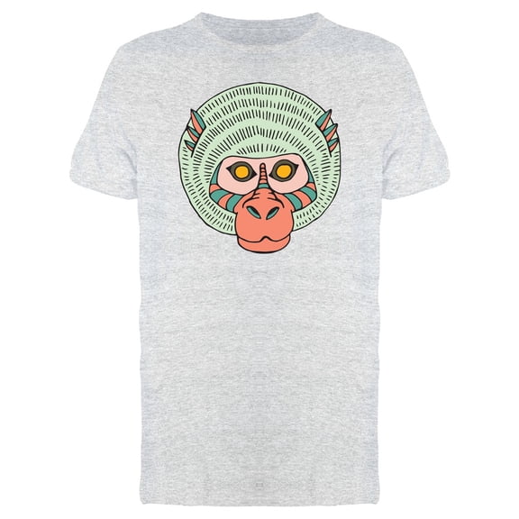 Yellow Eyed Monkey Tribal Art T-Shirt Men -Image by Shutterstock, Male Medium