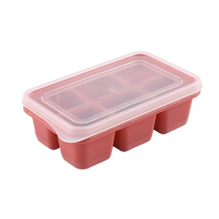 

6 Cavity Mini Ice Cubes Mould Tray Reusable Plastic With Lid Home Kitchen Ice Maker for Whiskey