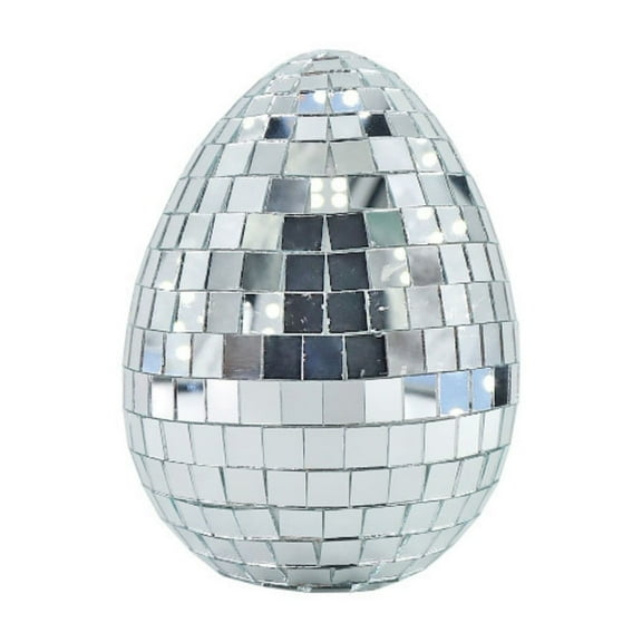 Moocorvic 6 Easter Eggs Disco Ball Mirror Surface Easter Decorations for Party