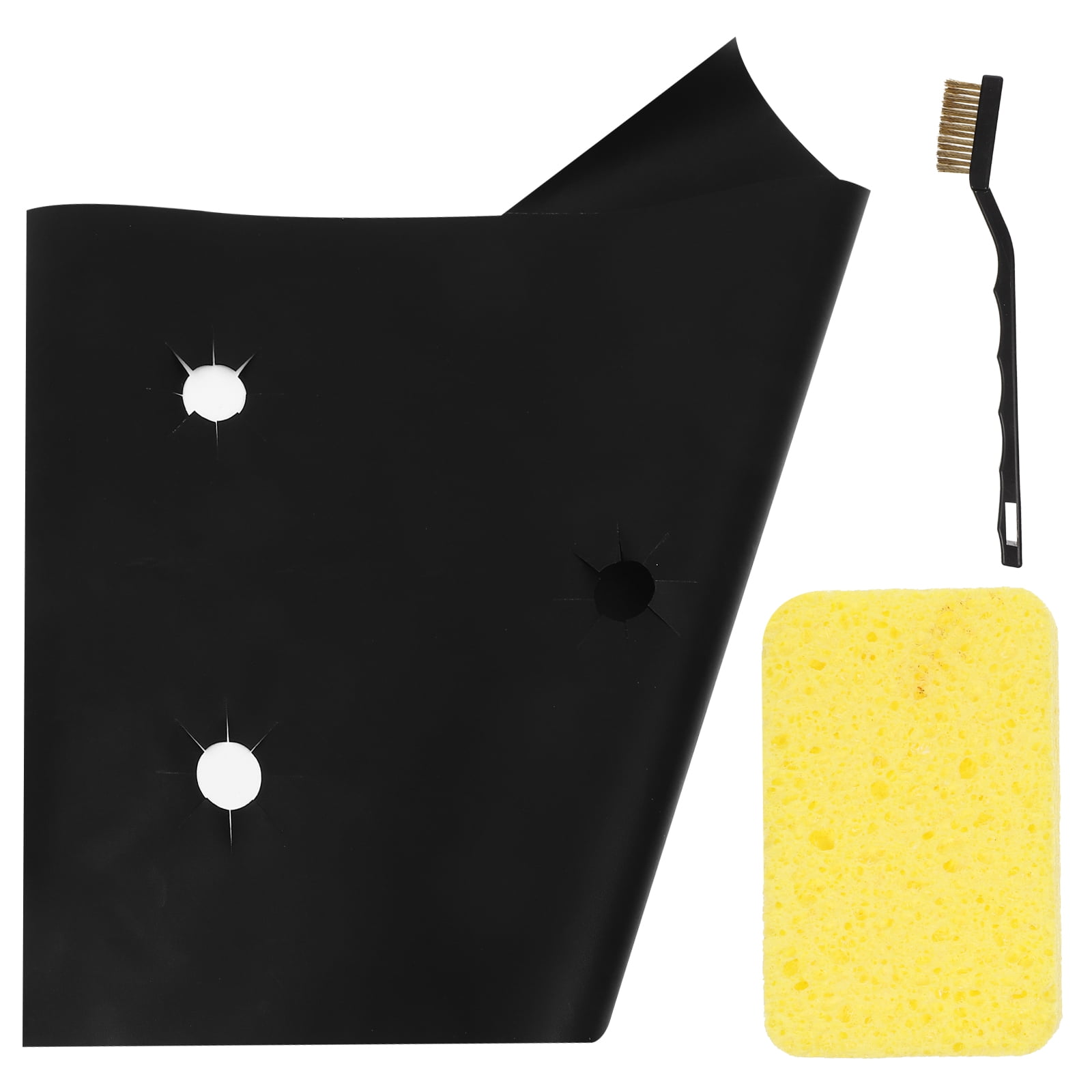 Gas Stove Top Covers 1 Set Stove Top Cover Stove Top Liner Covers Gas Stove Top Mats with Cleaning Brush for Kitchen