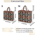 thumbnail image 2 of FORMRS Womens Corduroy Tote Bag Crossbody Shoulder Handbag with Pocket, Blue Geometric, 2 of 7