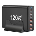 thumbnail image 1 of 120W GaN Multi USB Charging Station 6-Port Hub Type-C PD Fast Charging Smart Charger, 1 of 5