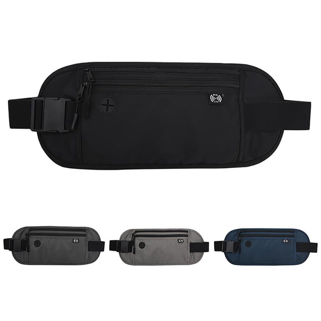 Fanny Pack Pouch Multifuncional Money Phone Bag Monedero de seguridad (gris oscuro)