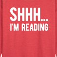 thumbnail image 2 of Instant Message - Shhh I'm Reading - Women's Lightweight French Terry Pullover, 2 of 6
