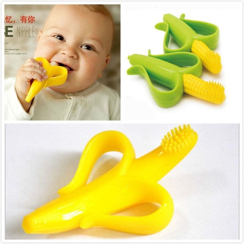 Toothbrush Baby Chew Teether Toys Silicone Teething Pendant BPA Y2 