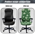 thumbnail image 4 of Xoenoiee Green Shamrock Music Note Print Computer Office Chair Cover, 1 Piece Stretchable Universal Chair Covers St. Patrick's Day Decoration Rotating Chair Slipcover with Elastic Bottom, S, 4 of 7