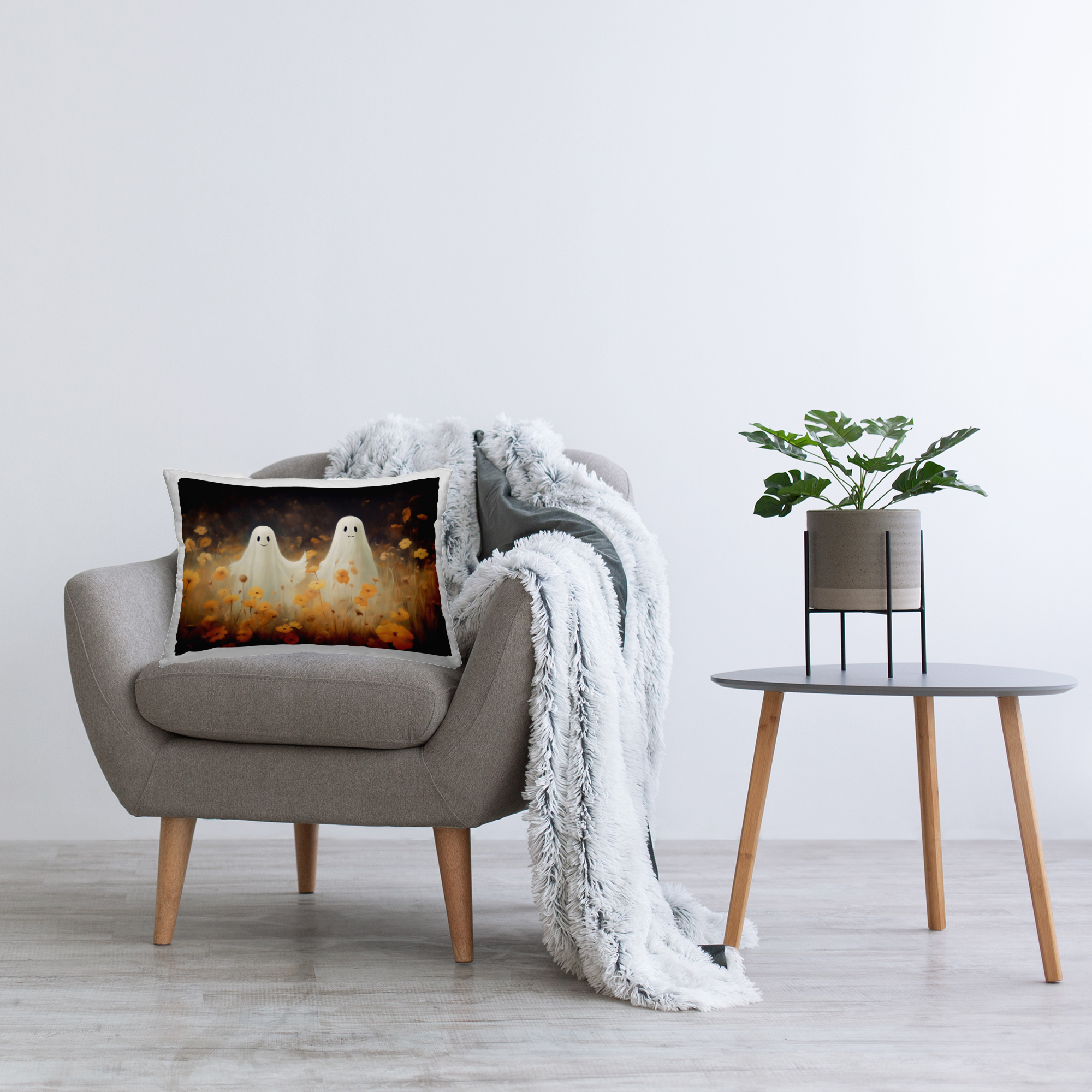 Stupell Industries Ghosts in Poppy Field Decorative Printed Throw Pillow, design by LSR Design Studio
