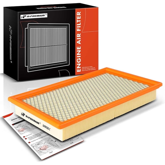 A-Premium Engine Air Filter Compatible with Ford F-150 F150 1999-2003, F-150 Heritage 2004, F-250 Super Duty 2001, F-350 Super Duty 2001, GT 2005-2006, 5.4L, Replace # XL3Z9601AA
