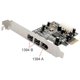 thumbnail image 5 of -pex30016 3 puertos Ieee 1394 Firewire 1394b y 1394a Pcie 1.1 X1 Tarjeta Ti Xio2213b Chipset Requiere pata, 5 of 5