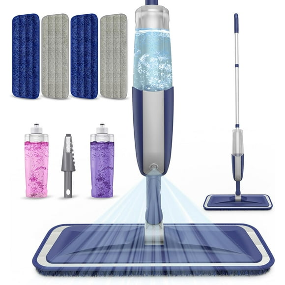 Wet Mops for Floor Cleaning Microfiber Spray Mops X Reusable Mop Pads X Bottles Wood Floor Mop with Spray Dry Mops Flat Mop for Home Commercial Use Hardwood Laminate Tiles Floors