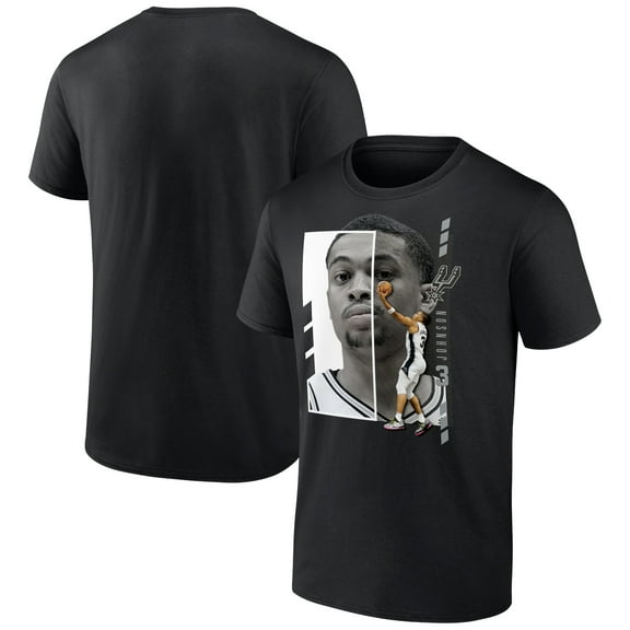 Men's Keldon Johnson Black San Antonio Spurs Jump Pass T-Shirt