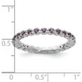 thumbnail image 4 of Solid Sterling Silver Stackable Expressions Amethyst Ring - Ring Size 8.0-2.0gm, 4 of 7