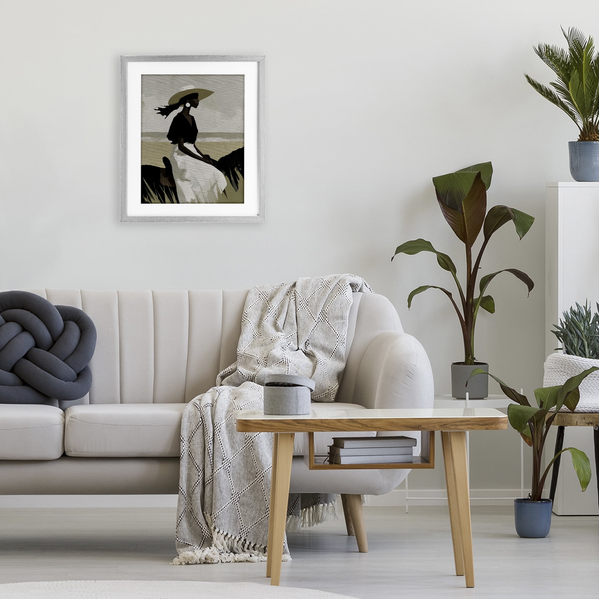 Stupell Industries Equestrian Windswept Muse Gray Framed Print Under Glass, design by Svetlana Aleynikova
