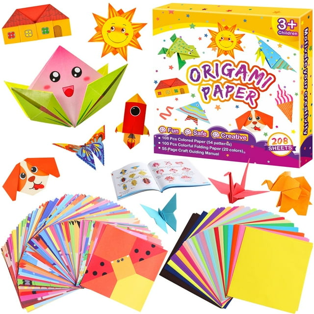 Kit de papel de origami Pigipigi Kids Craft para niños de 5 a 8 a 12 años