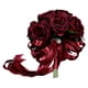 thumbnail image 2 of Flor Rosa Seda Boda Ramo Novia Mano Sosteniendo Flor Vino, 2 of 7