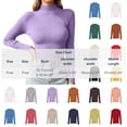 thumbnail image 3 of ZUBKTES Sweaters for Women Solid Stretchable Turtleneck Sweater Fall Winter Base Ribbed Long Sleeve Slim Fit Lightweight Pullover, 3 of 7