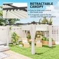thumbnail image 4 of Outsunny Pergola d'Extérieur 10 Pieds x 13 Pieds avec Auvent Rétractable et Rideaux, 4 of 10